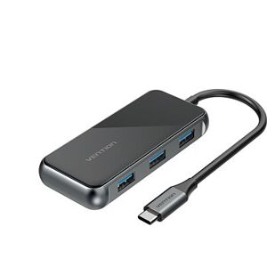 Vention Type-C (USB-C) USB-C to 4× USB3.0/PD 0,15 m Gray Mirrored Surface Type
