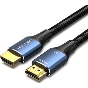 Vention Cotton Braided HDMI-A Male to Male HD Cable 8K 2 m Blue Aluminum Alloy Type