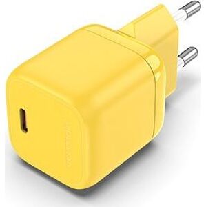 Vention 1-port Stylish USB-C GaN Charger (30 W) Yellow