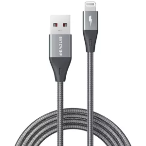 Kábel Cable Lightning BlitzWolf BW-MF10 Pro, MFI, 2.4A, 1.8m (gray)
