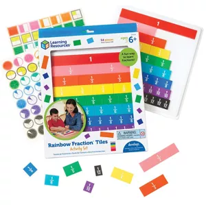 Hračka  Learning Resources Math Tiles Fractions LER 0615 (Rainbow)