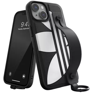 Kryt adidas OR handstrap case new FW22 for iPhone 14 black/white (50213)