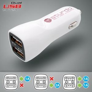 Autonabíjačka Sturdo 2xUSB 2A Biela