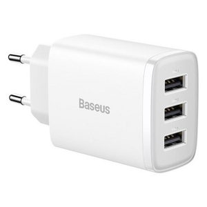 Baseus CCXJ020102 Compact Nabíječka 3xUSB 17W White