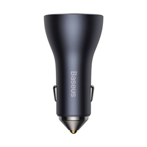 Baseus CGJP010013 Golden Contactor Nabíječka do Auta Triple Quick Charger USB/USB-C/USB-C 65W Dark Grey