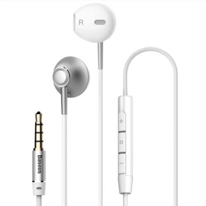Baseus NGH06-0S Encok H06 Sluchátka 3.5mm Silver