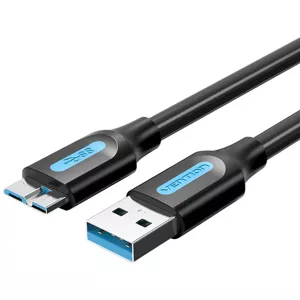 Kábel Vention USB 3.0 A to Micro-B cable COPBF 2A 1m Black PVC