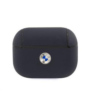 BMAPSSLNA BMW Signature Kožené Pouzdro pro AirPods Pro Navy