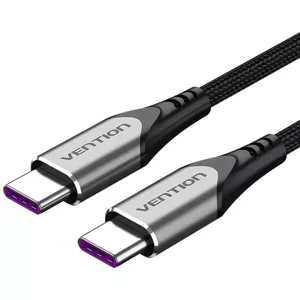 Kábel Vention USB-C 2.0 to USB-C Cable TAEHG 1.5m PD 100W Gray