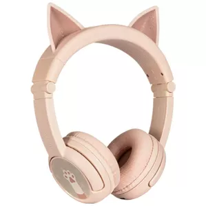 Slúchadlá Wireless headphones for kids Buddyphones Play Ears Plus cat, Pink (4897111741047)