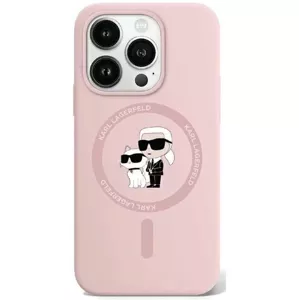 Kryt Karl Lagerfeld KLHMP15LSCMKCRHP iPhone 15 Pro 6.1" pink hardcase Silicone Karl & Choupette MagSafe (KLHMP15LSCMKCRHP)