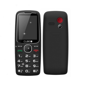 CUBE1 S300 Senior Dual SIM, Čierny