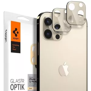 Ochranné sklo Spigen Optik.Tr Camera iPhone 12 Pro Max Lens 2pcs gold AGL02454 (AGL02454)