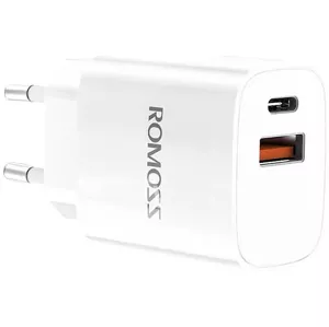 Nabíjačka Romoss AC20T USB + USB-C wall charger 20W, white (6973693496334)