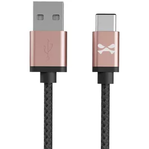 Kábel Ghostek - NRGline USB-C 3m , Black/Rose (GHOCBL011)