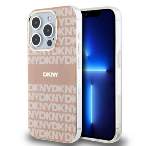 Puzdro DKNY PC/TPU Repeat Pattern Tonal Stripe Magsafe iPhone 14 Pro - ružové