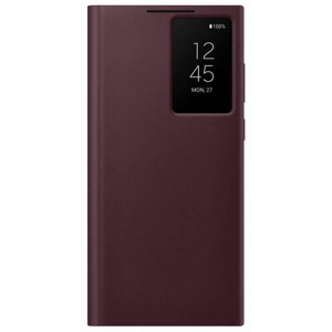EF-ZS908CEE Samsung Clear View Pouzdro pro Galaxy S22 Ultra Burgundy