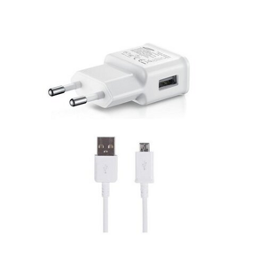 EP-TA200EWE + ECB-DU4EWE Samsung Cestovní nabíječka + microUSB Datový kabel White (OOB Bulk)