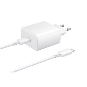 EP-TA845EWE + EP-DW767JWE Samsung Quickcharge 45W Cestovní nabíječka White (OOB Bulk)