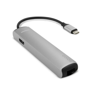 Epico USB Type-C HUB SLIM (4K HDMI&Ethernet)- strieborná