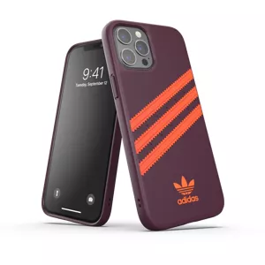 Kryt Adidas OR Moulded Case PU FW20 for iPhone 12 Pro Max maroon/solar orange (42258)