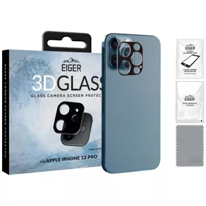 Ochranné sklo Eiger 3D GLASS Camera Lens Protector for Apple iPhone 12 Pro in Clear/Black (EGSP00685)