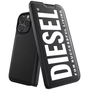 Púzdro Diesel Booklet Case Core for iPhone 14 Pro black/white (50261)