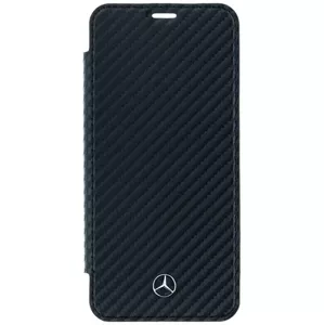 Púzdro Mercedes - Samsung Galaxy S9 G960 Booklet Case Dynamic Line Carbon - Black (MEFLBKS9CFBK)