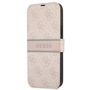 Guess case for iPhone 13 Mini 5,4" GUBKP13S4GDPI pink book case 4G Stripe
