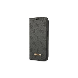 Guess case for iPhone 14 Pro Max 6,7" GUBKP14XHG4SHK black BT PC/TPU 4G PU Script Metal
