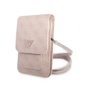 Mini kabelka Guess PU 4G Triangle Logo - ružové