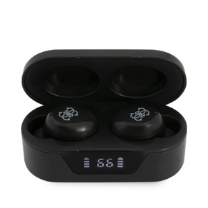 Guess True Wireless Classic Logo BT5.0 5H Stereo slúchadlá Čierne