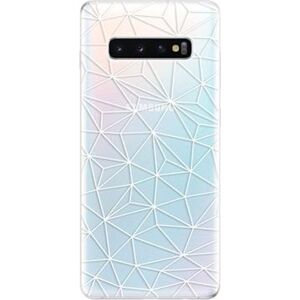 iSaprio Abstract Triangles 03 - white na Samsung Galaxy S10+