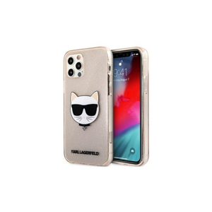 Puzdro Karl Lagerfeld iPhone 12/12 Pro KLHCP12MCHTUGLGO Glitter Choupette - zlaté