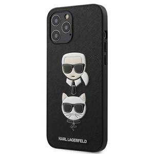 Karl Lagerfeld case for iPhone 13 Pro / 13 6,1" KLHCP13LSAKICKCBK black hard case Saffiano Kar