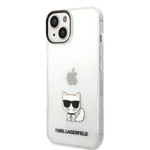 Puzdro Karl Lagerfeld Choupette Logo iPhone 14 Plus - transparentné