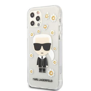 Karl Lagerfeld Ikonik Flower Kryt pro iPhone 12/12 Pro Transparent