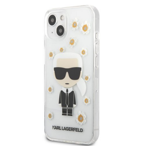 Karl Lagerfeld Ikonik Flower Kryt pro iPhone 13 mini Transparent