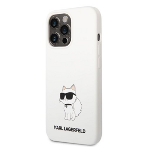 Karl Lagerfeld Liquid Silicone Choupette NFT Zadní Kryt pro iPhone 13 Pro Max White