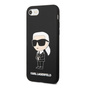 Puzdro Karl Lagerfeld Liquid Silicone Ikonik NFT iPhone 7/8/SE2020/SE2022 - čierne