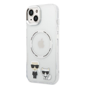 Karl Lagerfeld MagSafe Kompatibilní Kryt Karl and Choupette pro iPhone 14 Plus Transparent
