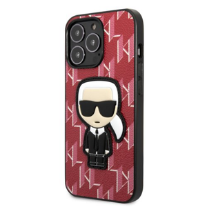 Puzdro Karl Lagerfeld Monogram Ikonik iPhone 13 Pro - červené
