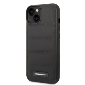 Karl Lagerfeld Quilted Puffy Metal Logo Zadní Kryt pro iPhone 14 Plus Black