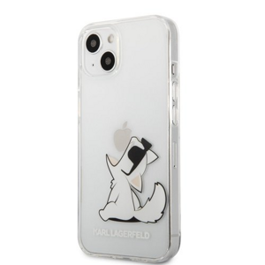 Puzdro Karl Lagerfeld KLHCP13MCFNRC PC/TPU Choupette Eat iPhone 13 - transparentné