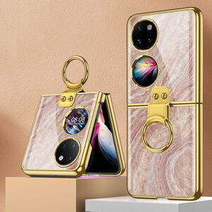 45272
GKK GLASS Ochranný kryt s držiakom Huawei P50 Pocket BEIGE MARBLE