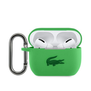 Lacoste Liquid Silicone Glossy Printing Logo Pouzdro pro Airpods Pro Green