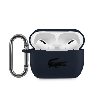 Lacoste Liquid Silicone Glossy Printing Logo Pouzdro pro Airpods Pro Navy