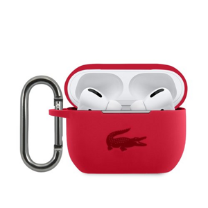 Lacoste Liquid Silicone Glossy Printing Logo Pouzdro pro Airpods Pro Red