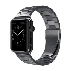 mobilNET nerezový remienok na Apple Watch, 42-49mm (L), čierny