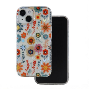 Puzdro IMD Samsung Galaxy A15 4G/5G, vzor kvety 3 - transparentné